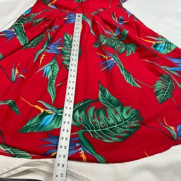Vintage Banana Bay Red Tropical Leaf Hawaiian Dress‎ - Picture 9 of 9